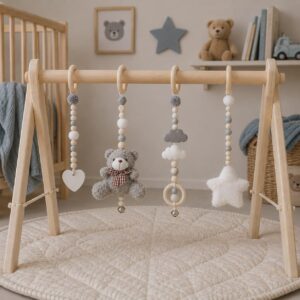 Moonlit Bear Dangle Set